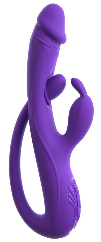 Sweet Smile Rabbit Vibrator with G-Spot/Anal Tickler, lila