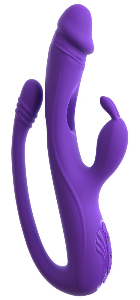Sweet Smile Rabbit Vibrator with G-Spot/Anal Tickler, lila
