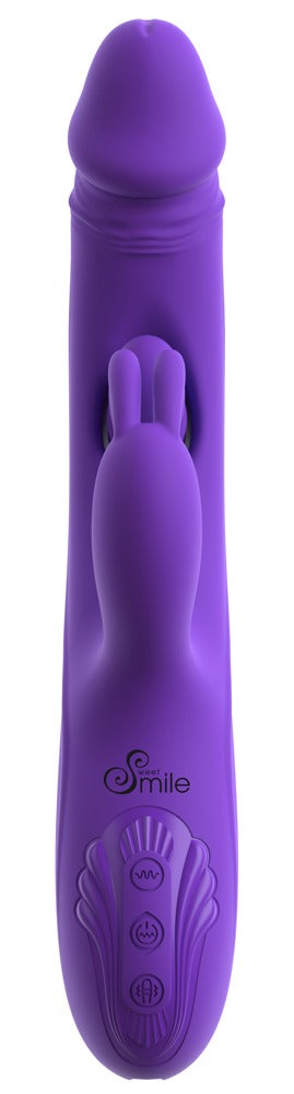 Sweet Smile Rabbit Vibrator with G-Spot/Anal Tickler, lila
