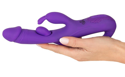 Sweet Smile Rabbit Vibrator with G-Spot/Anal Tickler, lila