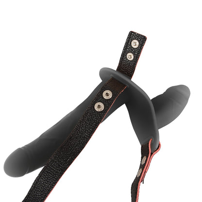 You2Toys RC Vibrating Double Strap-On mit Innen- und Außenvibrator