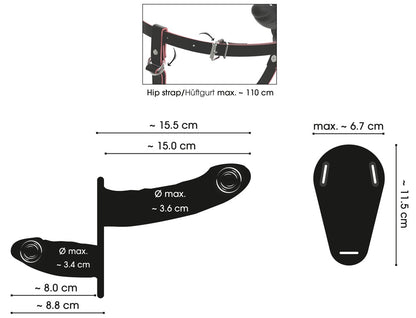 You2Toys RC Vibrating Double Strap-On mit Innen- und Außenvibrator