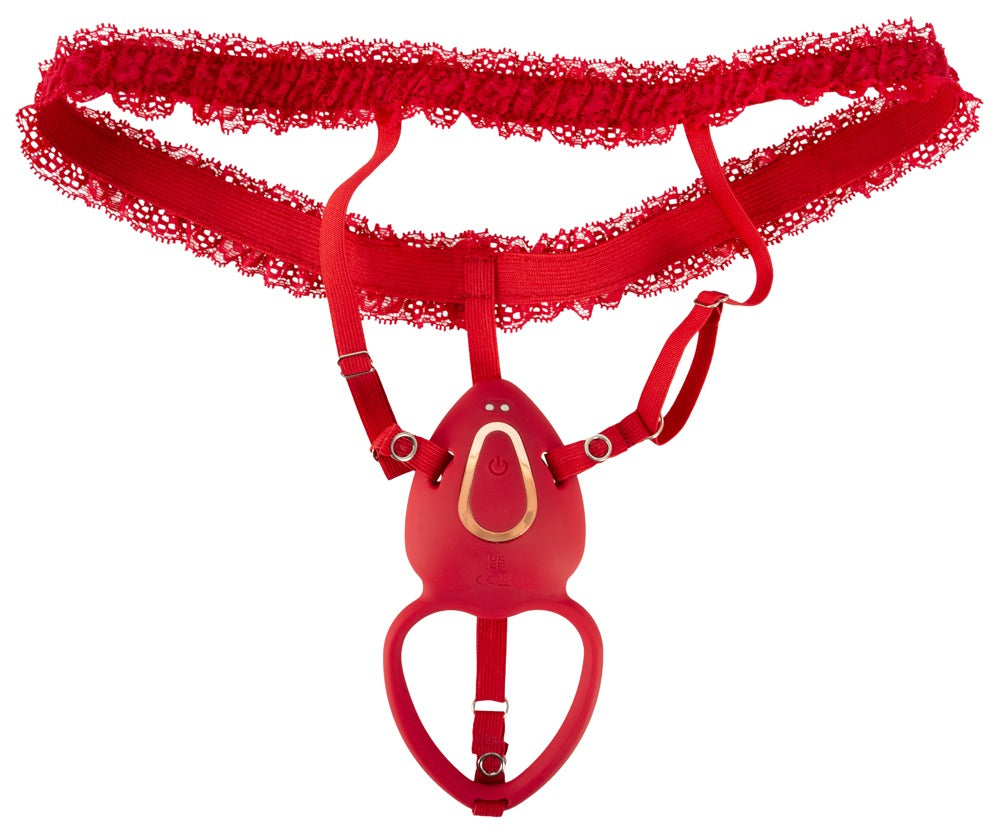 You2Toys Strap-On Lay-On Vibe Auflegevibrator mit Spitzengürtel