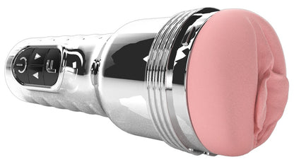 Fleshlight Pink Quiver doppelmotoriger Vibro-Masturbator in Chrom-Optik
