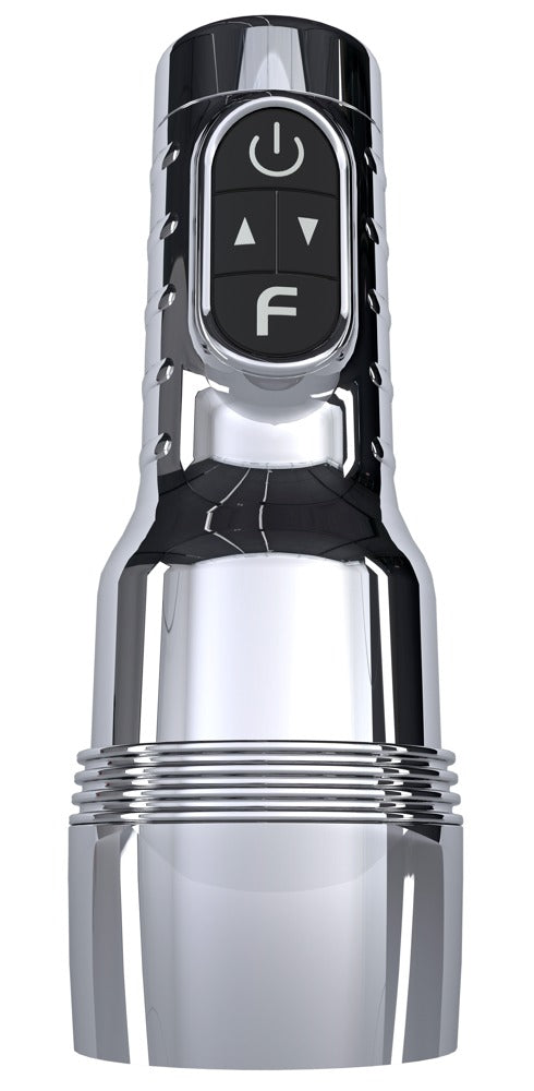Fleshlight Pink Quiver doppelmotoriger Vibro-Masturbator in Chrom-Optik