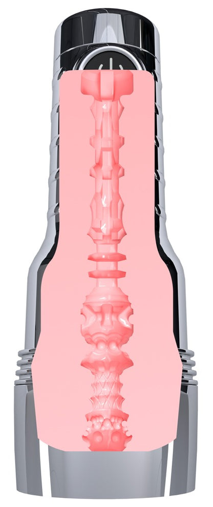 Fleshlight Pink Quiver doppelmotoriger Vibro-Masturbator in Chrom-Optik