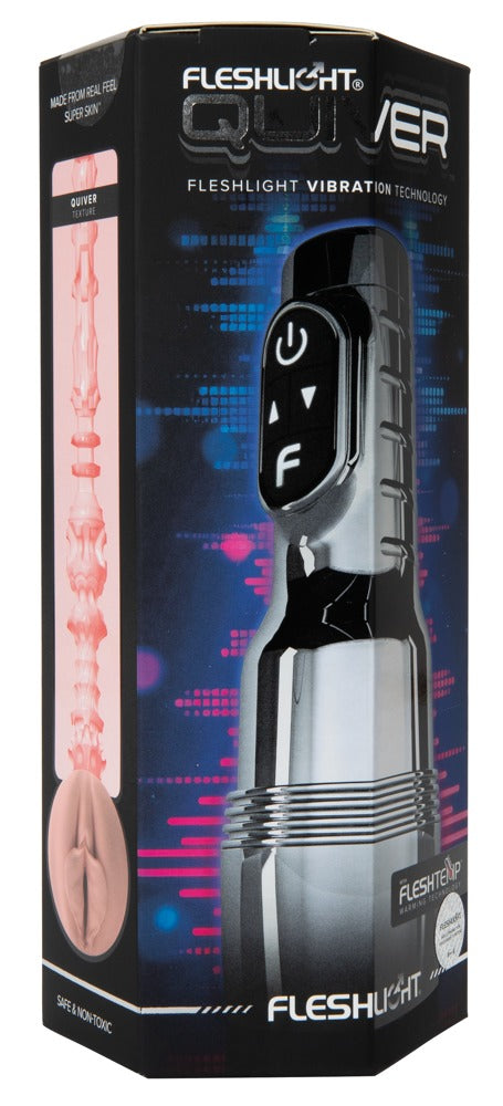 Fleshlight Pink Quiver doppelmotoriger Vibro-Masturbator in Chrom-Optik