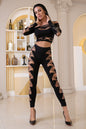 Chilirose Top + Leggings CR4436 Schwarz