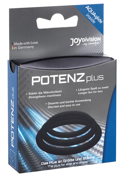 JOYDIVISION POTENZplus Penisring schwarz 3er Set