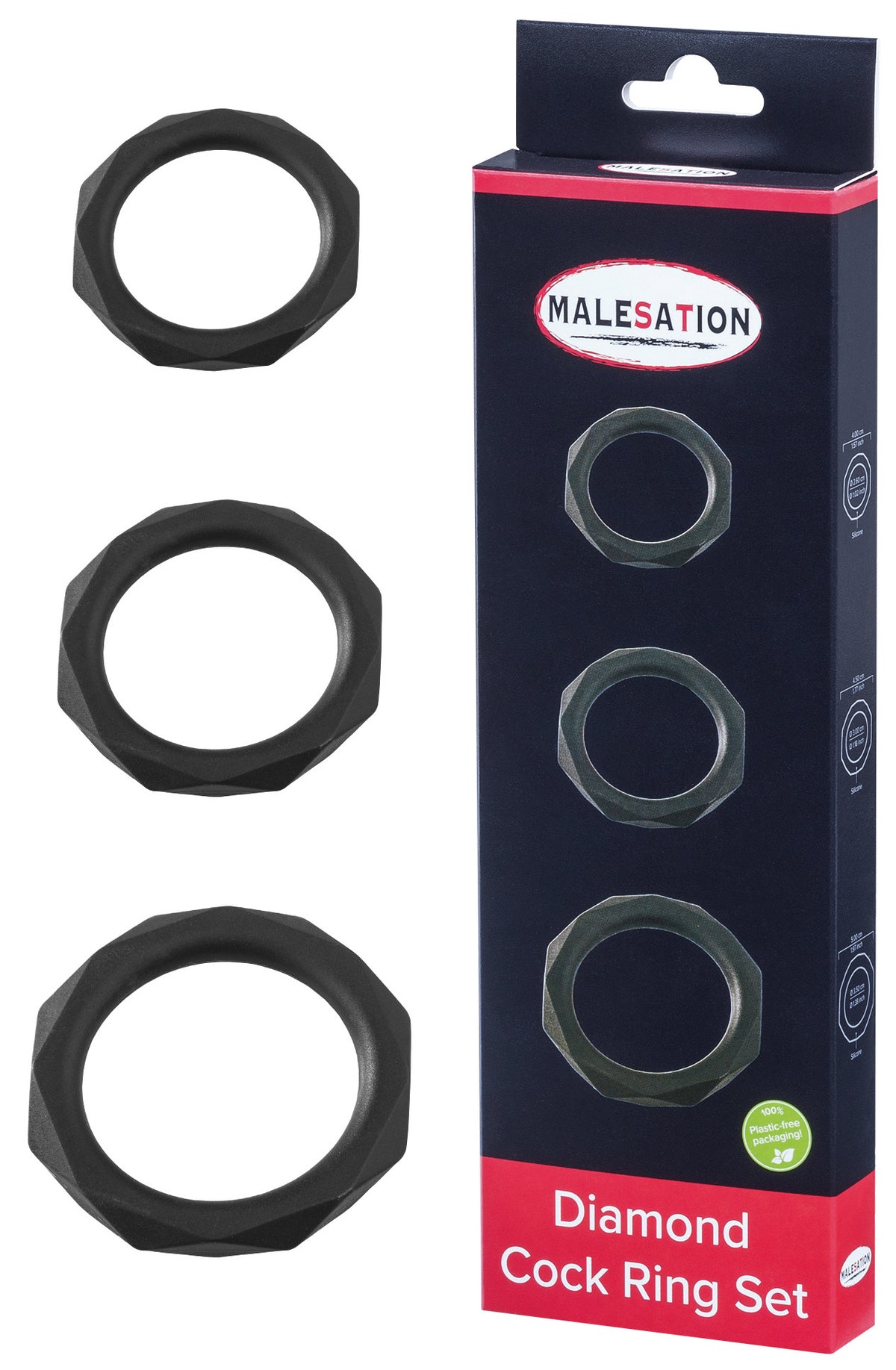 MALESATION Diamond Penisring Set