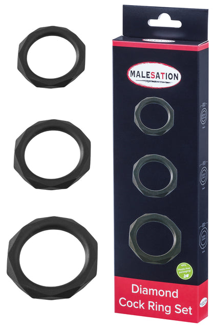 MALESATION Diamond Penisring Set