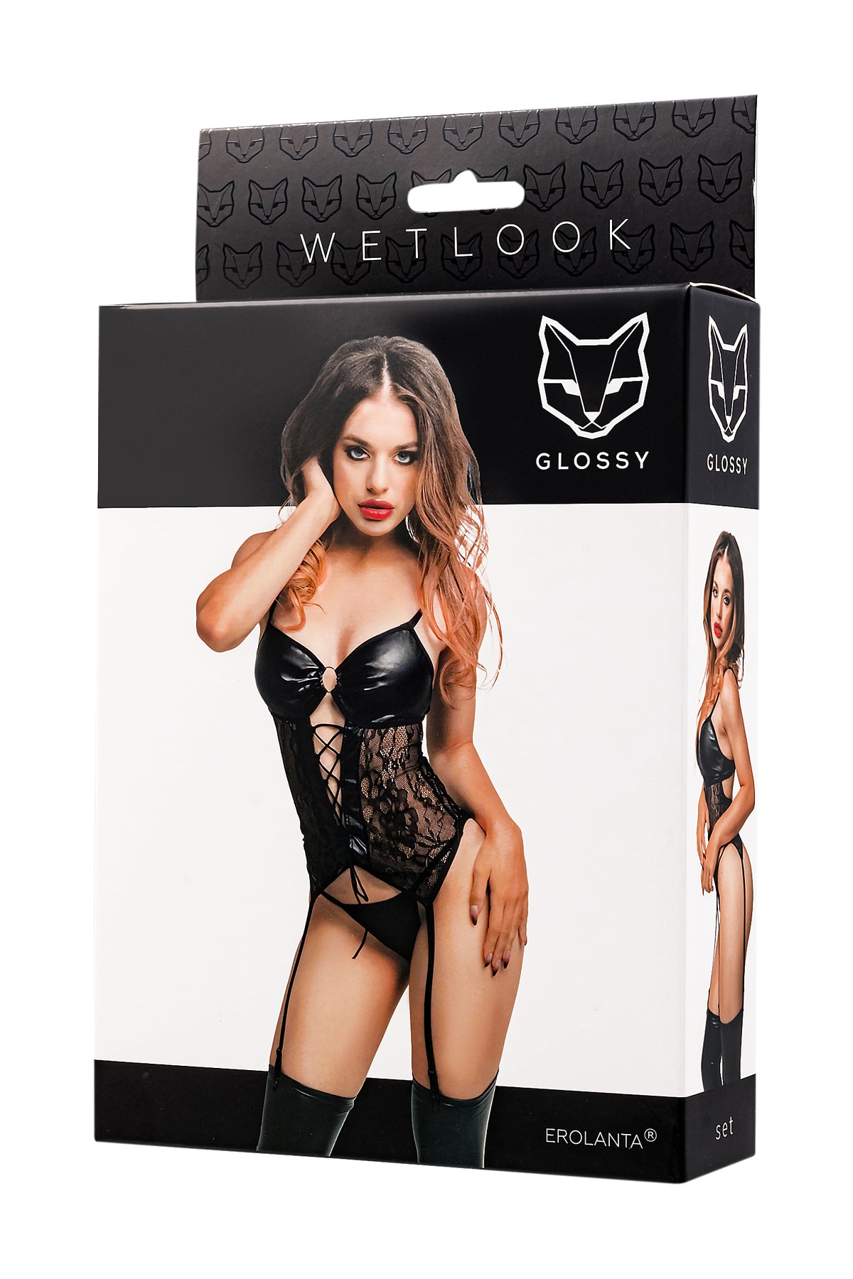 GLOSSY Wetlook Set (Top & Panty) S