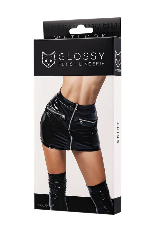 GLOSSY Wetlook Miniskirt S