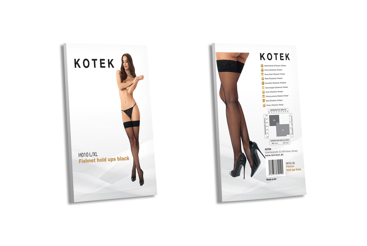 KOTEK Halterlose Strümpfe H010 schwarz S/M
