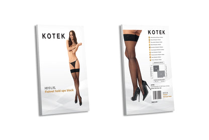 KOTEK Halterlose Strümpfe H010 schwarz S/M