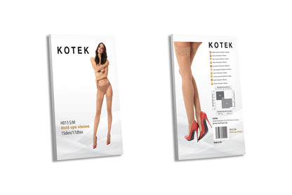 KOTEK Halterlose Strümpfe H013 visone S/M