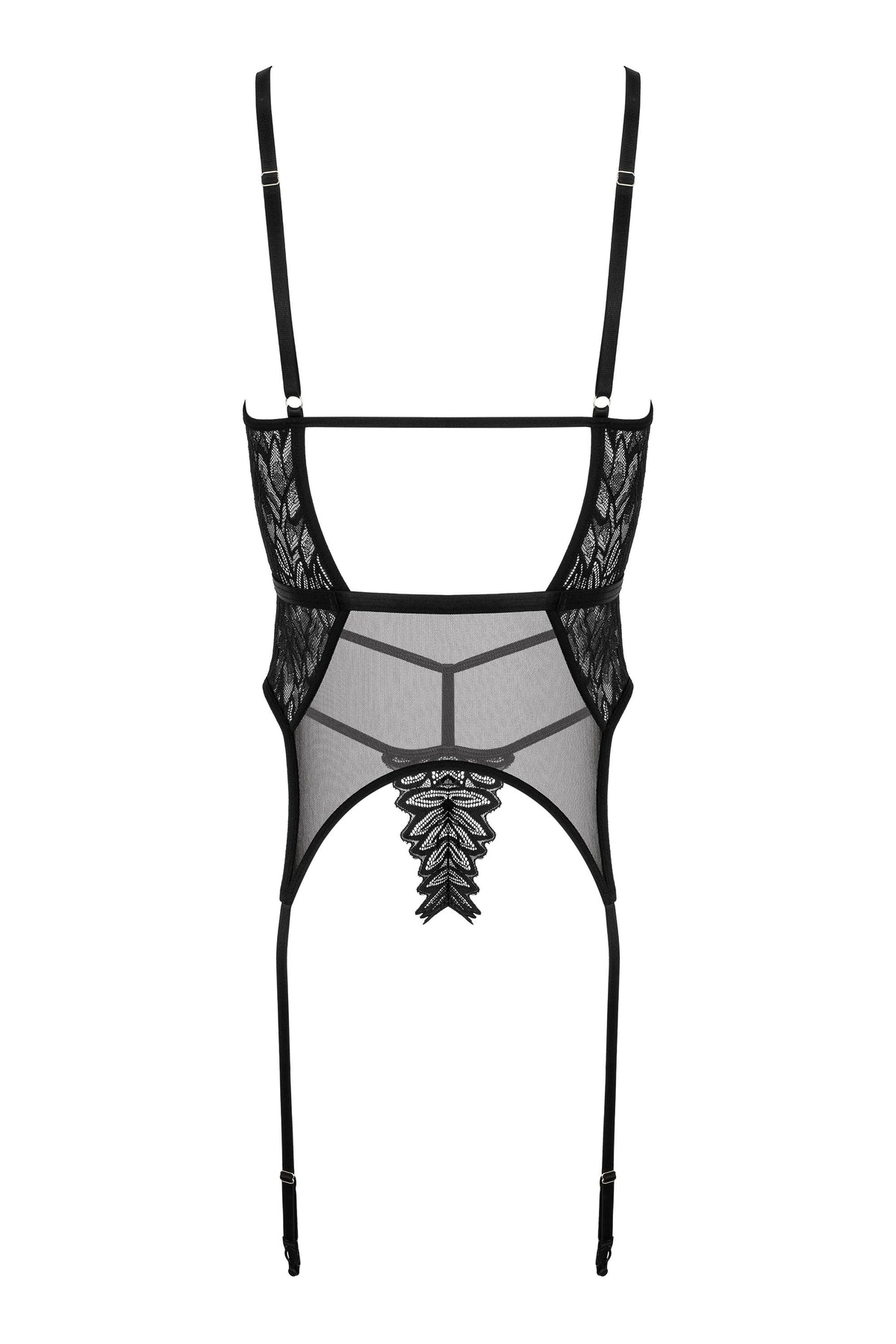KOTEK 2er-Set CO102 Corset & Thong schwarz S/M