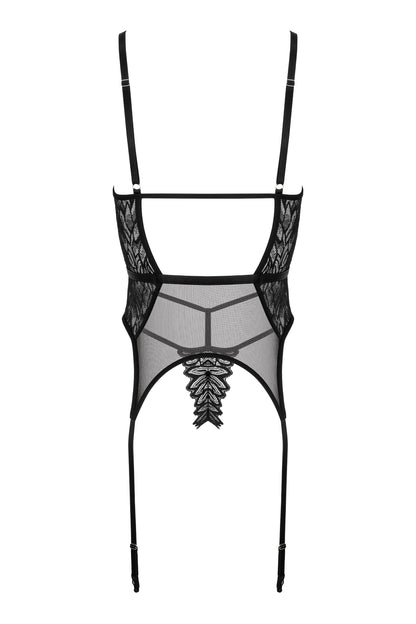 KOTEK 2er-Set CO102 Corset & Thong schwarz S/M