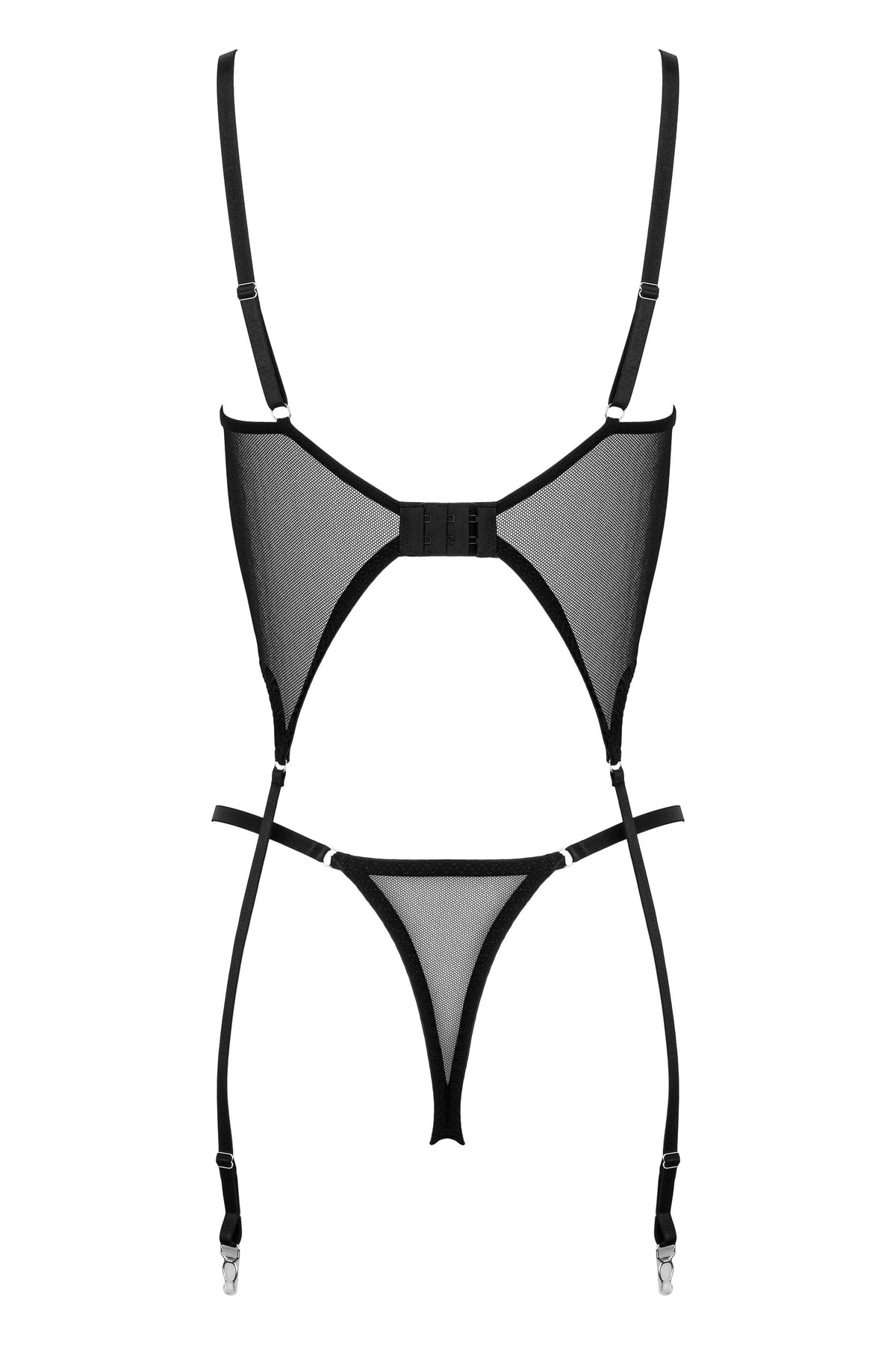 KOTEK 2er-Set CO103 Corset & Thong schwarz S/M