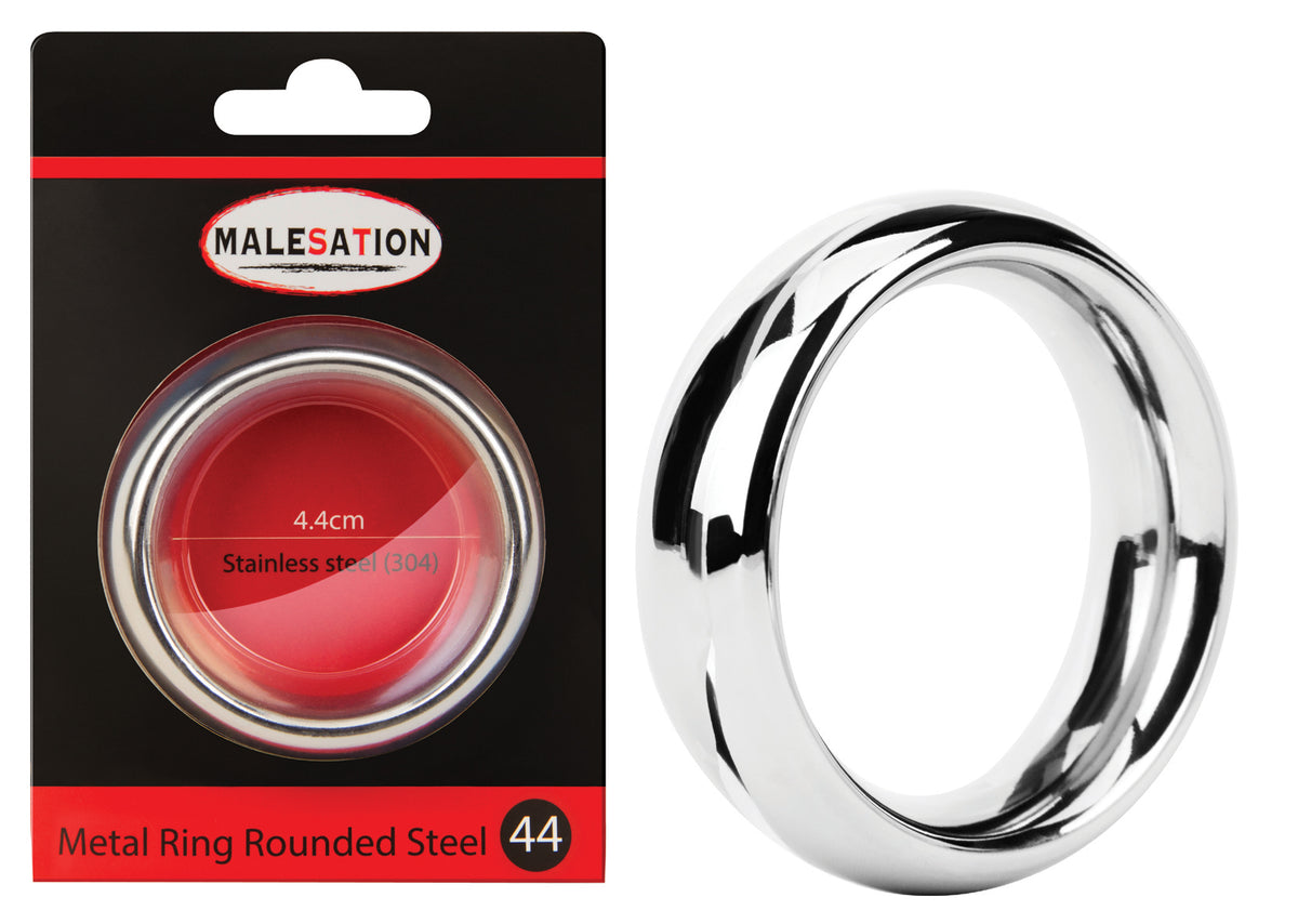 MALESATION Metal Ring Rounded Stahl 38