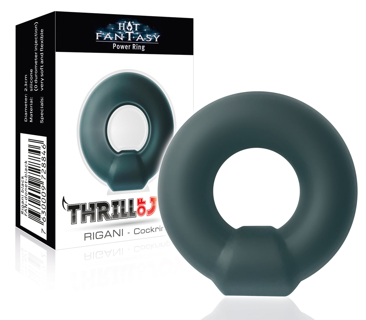 HOT FANTASY Thrill of Joy Power-Ring Typ 1 (Ø 2,30 cm) schwarz