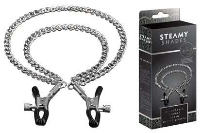 STEAMY SHADES Adjustable Double Chain Nipple Clamps